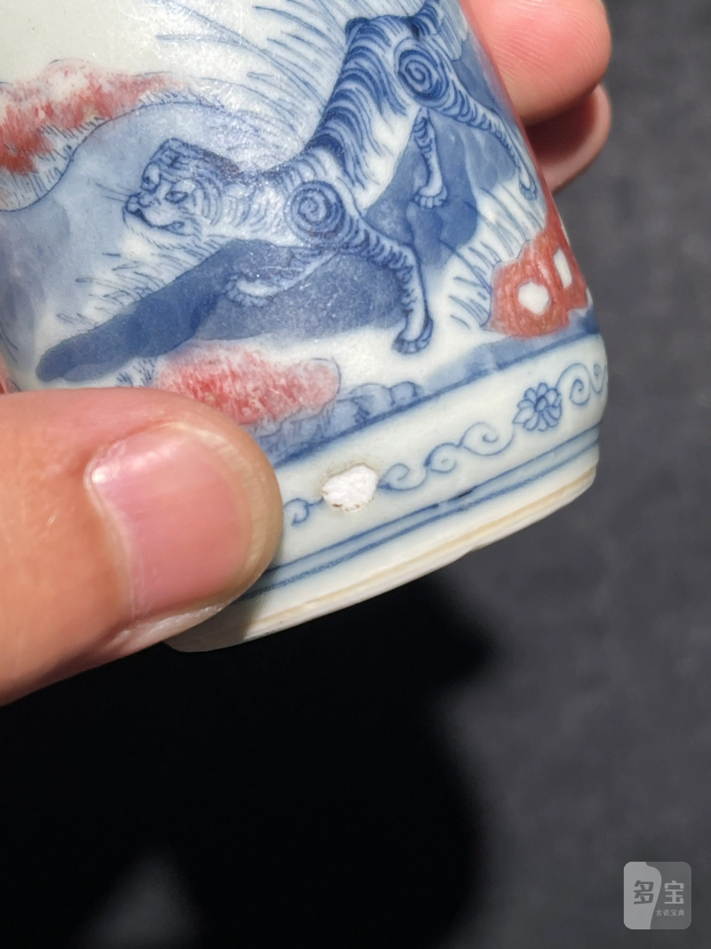 清中期 青花釉里红十二生肖纹鼻烟母壶 - 图16